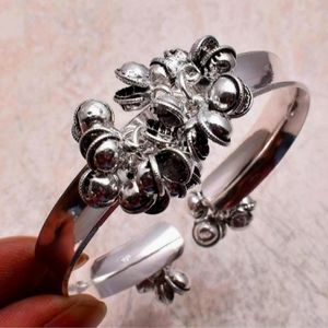 New Unique Tribal 925 Silver Bells Cuff Bracelet.